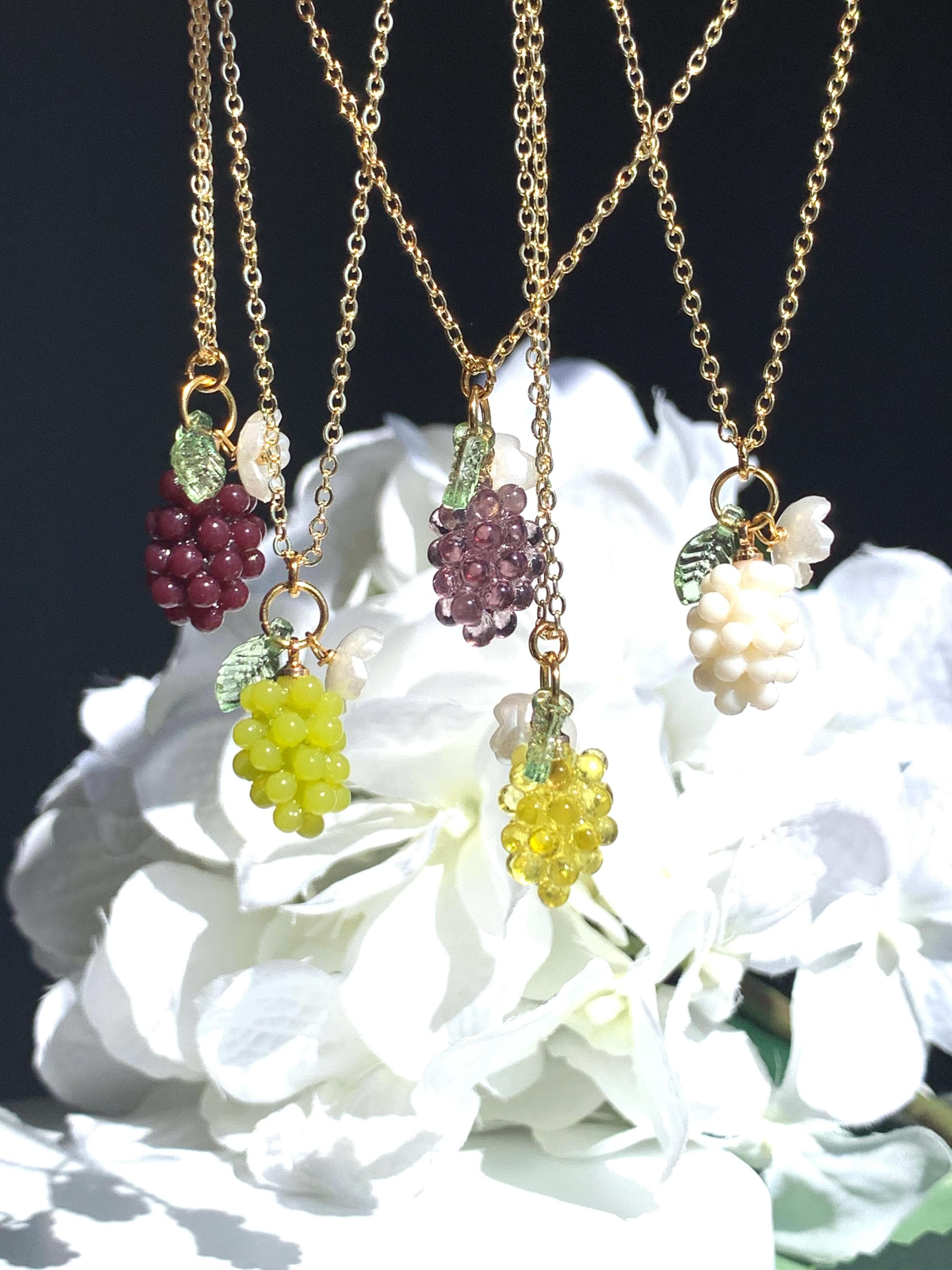 【Sinoon】 Dangling Grape Necklace Sinoon】25SS/人気 ☆Dangling Grape Necklace (Silver Gold
