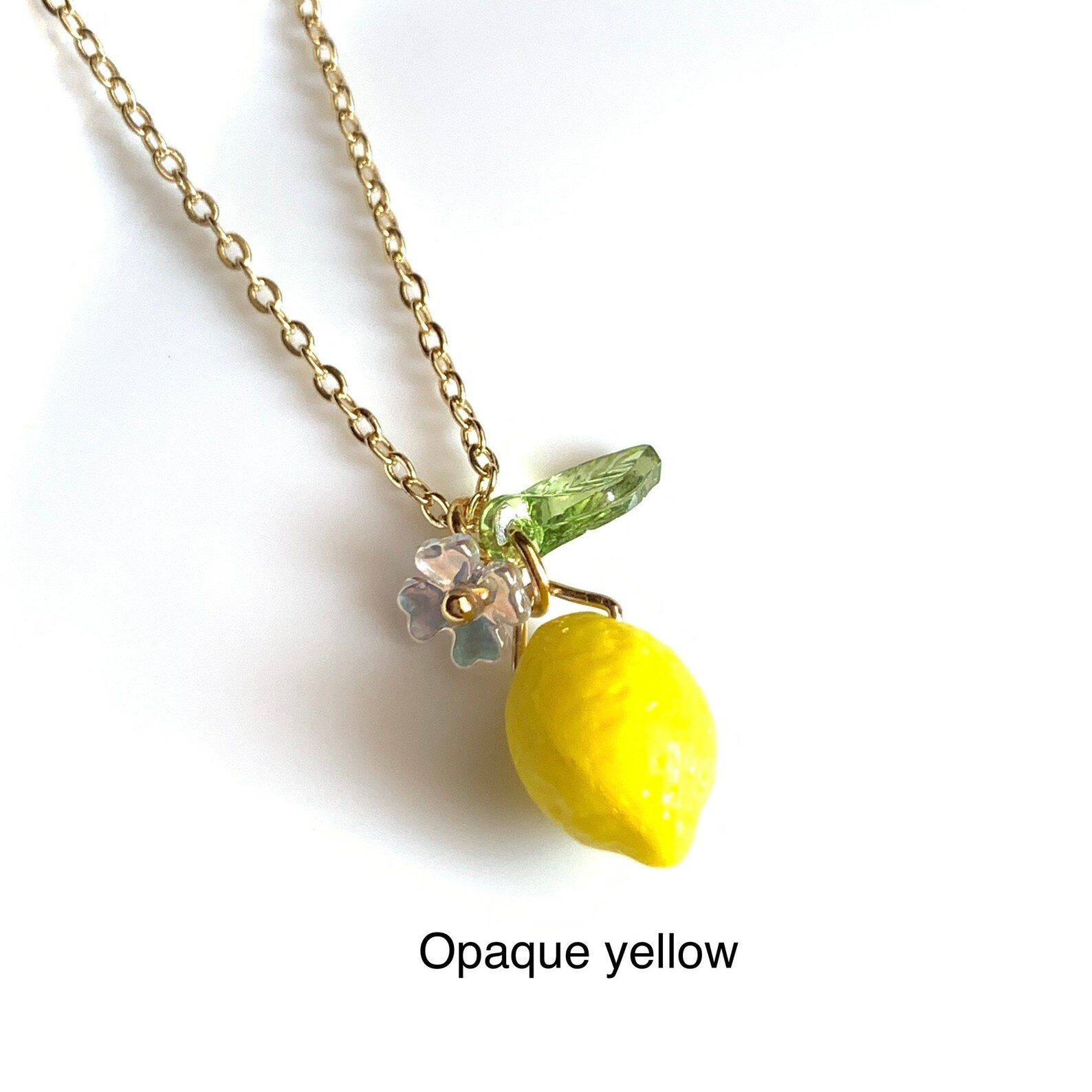 Lemon Necklace/ 14k Gold Filled Necklace / Pendant Necklace/ - Etsy