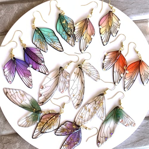 CUSTOM Fairy Wing Earrings - Etsy