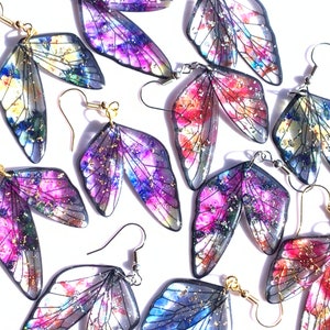 Butterfly wings handmade earrings / Enchanted fairy wing earrings/ Fairy wing jewelry/ Butterfly earrings/Christmas Gift/LARP/Cosplay