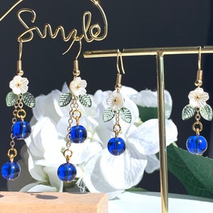 Blueberry  earrings /Fruit earrings/ Pendant earrings/Food earrings/ Fun earrings/ gift for her