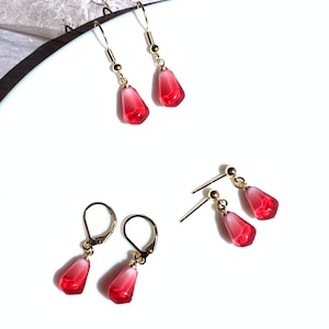 Fruit earrings/  Pomegranate seed earrings/ Dangle earrings/ Food jewelry/ gift for her