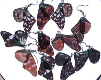 Butterfly wing  handmade  earrings / Enchanted fairy wing earrings/ Fairy wing jewelry/ Butterfly earrings