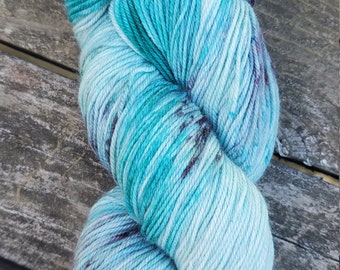 Speckled Turquoise - OoaK Sparkle Sock Yarn