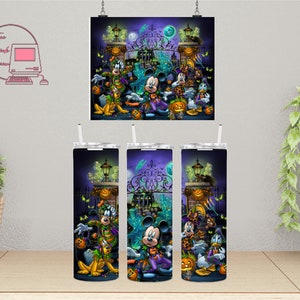 Halloween tumbler wrap, Mickeys not so scary Halloween party, sublimation tumbler wrap, cute Halloween tumbler wrap, sublimation png