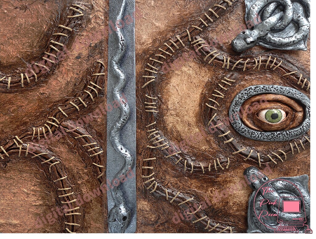 Miniatura Casa Delle Bambole Scala 1:12 - Libro Degli Incantesimi Di Winifred, Accessorio Halloween Occhio Del Diavolo