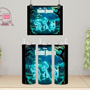 Haunted Mansion tumbler wrap, 20oz skinny tumbler, Haunted Mansion PNG, sublimation tumbler, Hitchhiking ghosts, hitchhiking ghosts tumbler