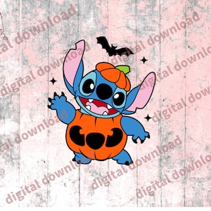 Stitch pumpkin, Halloween SVG, cricut and silhouette SVG
