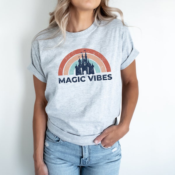 Magic Vibes Shirt, Cute Vacation Shirt for Disney, Unisex Tees,Magic Vibes V-Neck, Vacation Top for Disney, Matching Vacation Tops TShirt