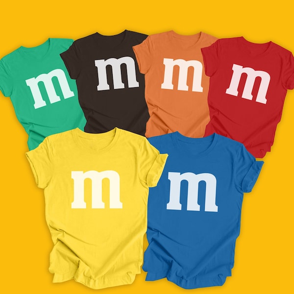 M M Candies T Shirt, M And M Matching Family Shirt, Family Halloween Shirt, Halloween Candy Group Shirts, Group M M Family Costume Shirt
