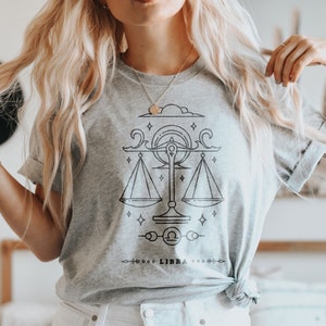 Zodiac Horoscope Shirt, Libra Zodiac Unisex Shirt, Zodiac Sing Libra Shirt, Horoscope Shirt, Birthday Gift for Interested in Astrology