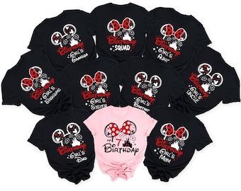 Disney Birthday Family Shirt, Custom Disney Birthday Squad Shirt, Minnie Birthday Squad, Shirts for Women/Men, Birthday Crew Shirt,