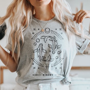 Zodiac Horoscope Shirt, Pisces Zodiac Unisex Shirt, Horoscope Sing Pisces Shirt, Birthday Gift for Interested in Astrology