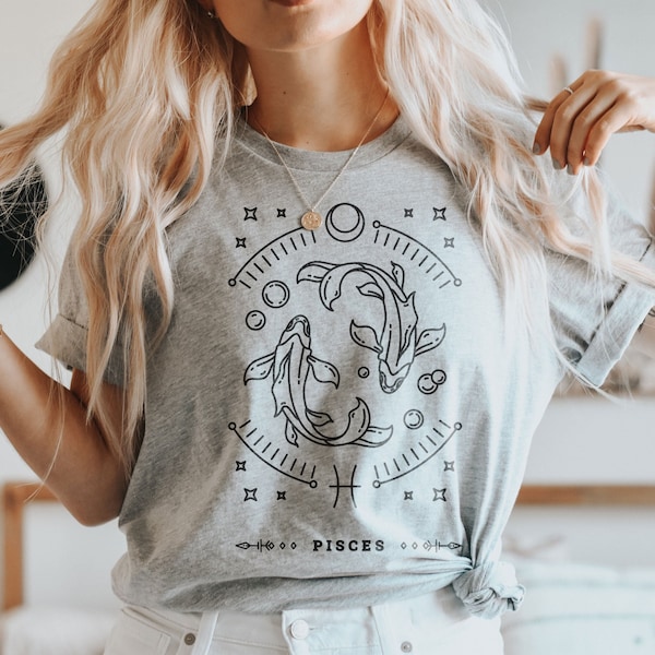 Zodiac Horoscope Shirt, Pisces Zodiac Unisex Shirt, Horoscope Sing Pisces Shirt, Birthday Gift for Interested in Astrology