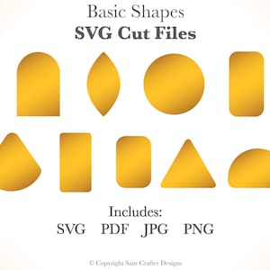 Basic Shapes Circle Square Diamond Arch Leaf DIY Earrings Jewelry Design SVG Template Cut Files PNG Glowforge Silhouette Cricut Laser Cutter