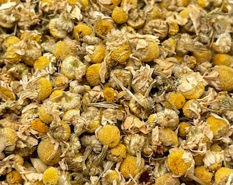 Chamomile, Dried Chamomile Flowers, Dried Flowers, Dried Herbal, Magick, Curio, Natural Dried Flowers, Chamomile, Chamomile Flower Whole,