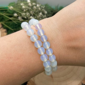 Opalite Bracelet, Opalite Stone, Opalite Beaded Bracelet, 8mm Opalite, 8mm Beads, Opalite, Gemstone Bracelet, Hand Beaded, Opalite image 1