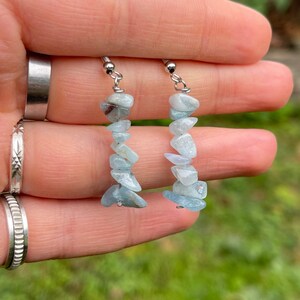 Aquamarine Chip Earrings image 2