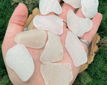 10 Piece Large Beach Glass Lot #1, Large Sea Glass, Large Beach Glass, 10 Pieces Genuine Beach Glass 3-4cm, Genuine Sea Glass, Natural