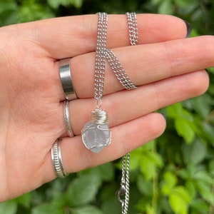 Wire Wrapped Raw Celestite Necklace, Raw Celestite, Rough Celestite, Rough Crystal, Raw Crystal Necklace, Rough Wire Wrapped, Hand Wrapped image 2