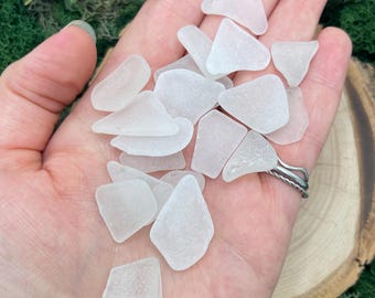 Bulk Beach Glass, Sea Glass, 50-200 Pieces 1-2cm In Size, Bulk White Beach Glass, Genuine Beach Glass, Genuine Sea Glass,