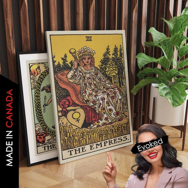 The Empress Canvas Wall Art, Tarot Card Art, Feminine Wall Art, Canvas Art Print