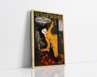Leonetto Cappiello La Victoria Arduino Vintage Ad Canvas Wall Art, Kitchen Wall Art, Canvas Art Print
