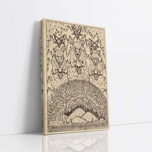 Rats Canvas Wall Art, Lenormand Playing Card Canvas, Witchy Art, Gothic Art, Canvas Art Print