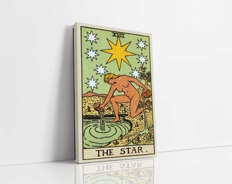 The Star Canvas Wall Art, Tarot Card Art, Feminine Wall Art, Canvas Art Print