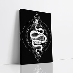 Celestial Snake Canvas Wall Art, Witchy Art, Canvas Art Print
