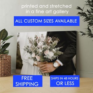 Personalized Custom Canvas Print Wall Art -  Your Photo or Image On Canvas. Fast Turnaround.