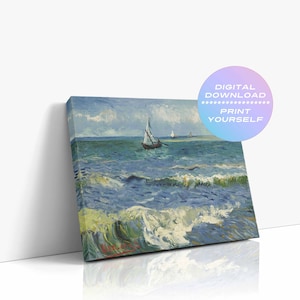 Van Gogh Seascape Near Les Saintes-Maries-de-la-Mer Téléchargement numérique Printable Wall Art, vintage Wall Art, Digital Art Print