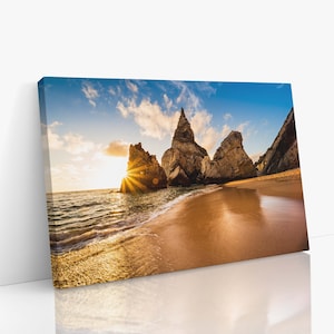 Praia da Ursa Canvas Wall Art, Nature Art, Travel Art, Canvas Art Print
