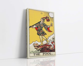 The Fool Canvas Wall Art, Tarot Card Art, Feminine Wall Art, Canvas Art Print