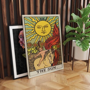 L'arte della parete su tela del sole, l'arte delle carte dei Tarocchi, l'arte della parete femminile, la stampa artistica su tela
