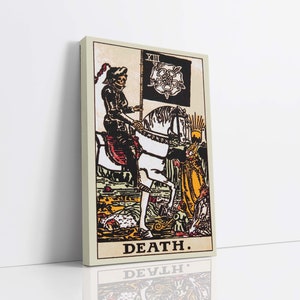 Death Canvas Wall Art, Tarot Card Art, Feminine Wall Art, Canvas Art Print