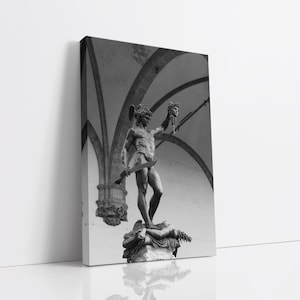Perseus with the Head of Medusa Canvas Wall Art, Urban Style Canvas, Modern Wall Art, Greek Art, Canvas Art Print