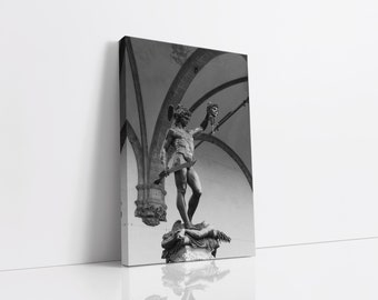 Perseus with the Head of Medusa Canvas Wall Art, Urban Style Canvas, Modern Wall Art, Greek Art, Canvas Art Print