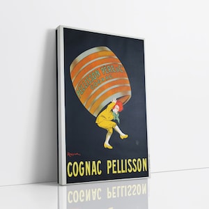 Leonetto Cappiello Cognac Pellisson Vintage reklama na płótnie Wall Art, sztuka barowa, druk na płótnie