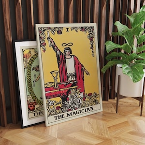 The Magician Canvas Wall Art, Tarot Card Art, Feminine Wall Art, Canvas Art Print
