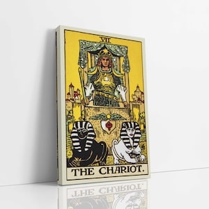 The Chariot canvas muurkunst, tarotkaartkunst, canvaskunstdruk