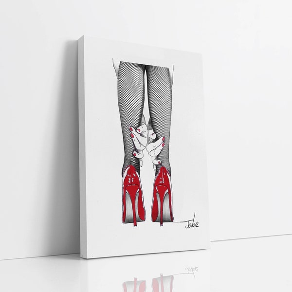 Footsy Loui Jover Canvas Wall Art, Urban Style Canvas, Modern Wall Art, Feminine Art, Canvas Art Print