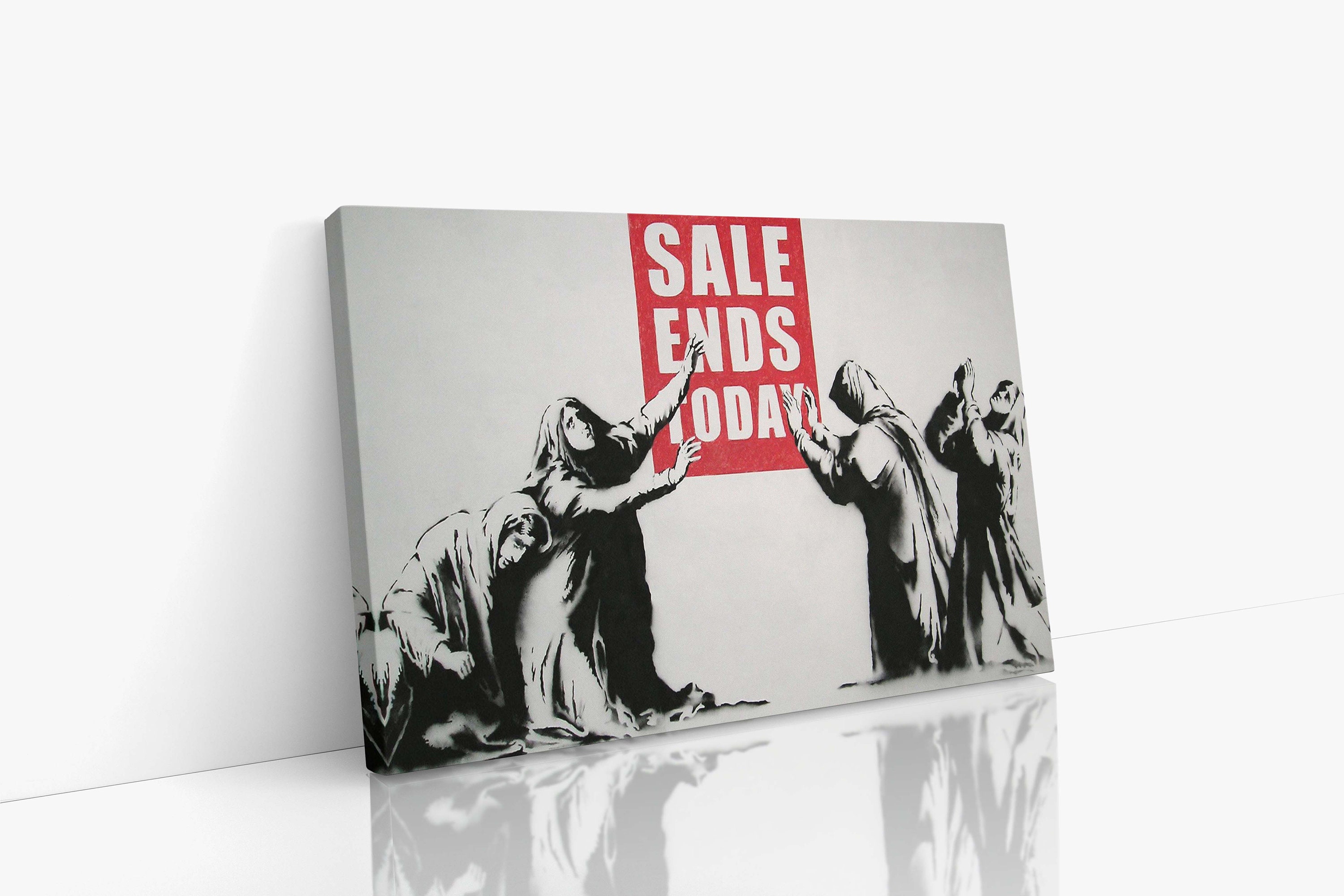 バンクシー BANKSY sale ends today WCP Banksy's Sale Ends Today Graffiti Canvas Wall Art, Urban Style