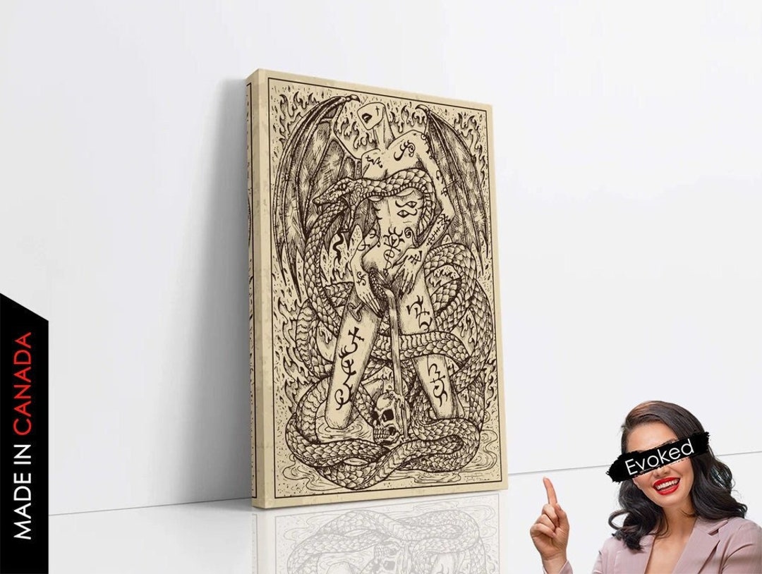 The Snake Canvas Wall Art Lenormand Playing Card Canvas - Etsy