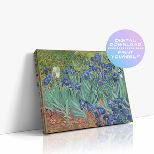 Van Gogh Irises Digital Download Printable Wall Art, Vintage Wall Art, Kids Wall Decor, Digital Art Print