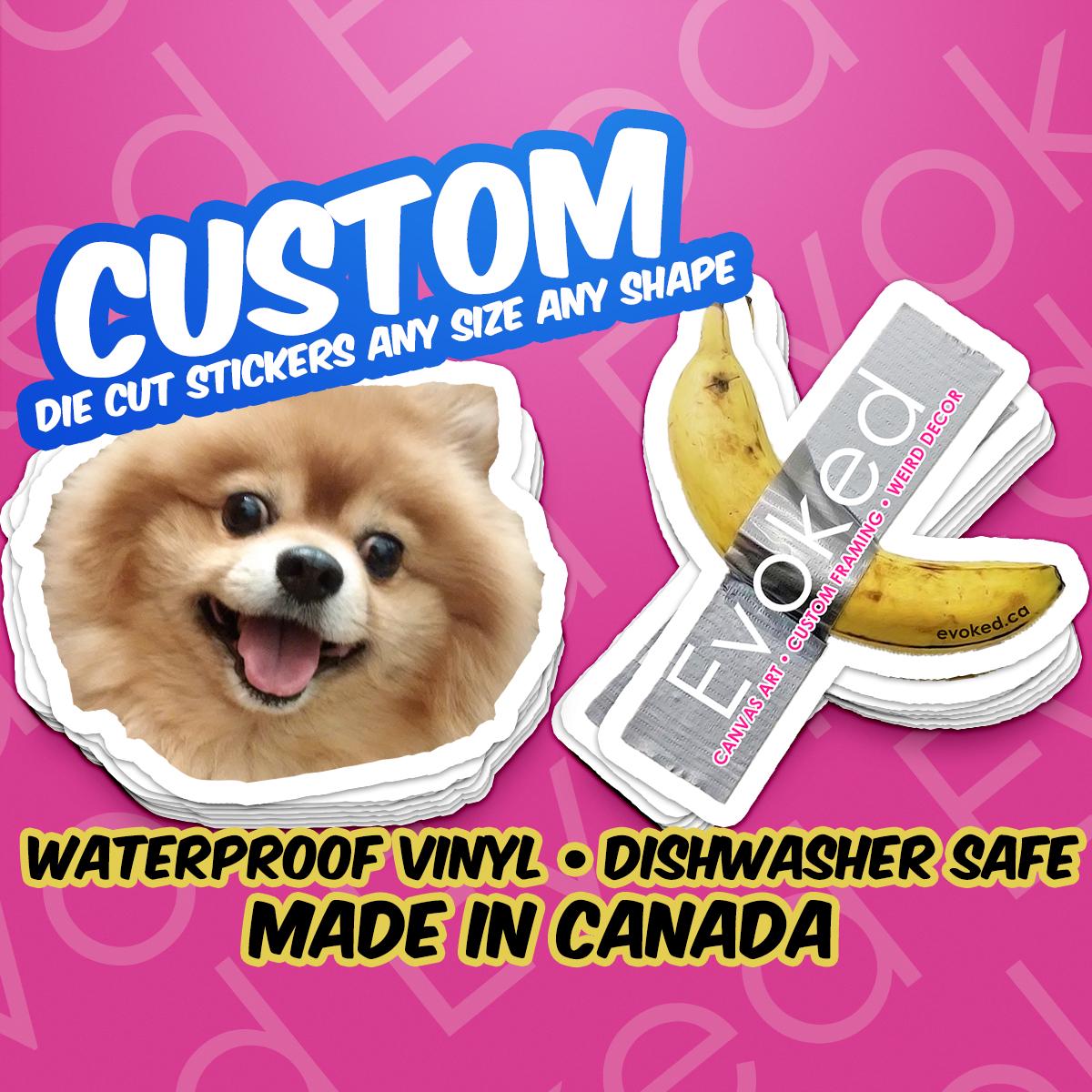 Custom Die Cut Vinyl Stickers - Waterproof / Dishwasher Safe Decals - Etsy