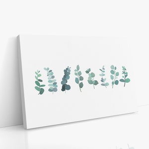 Botanical Leaves Canvas Wall Art, Nature Art, Canvas Art Print