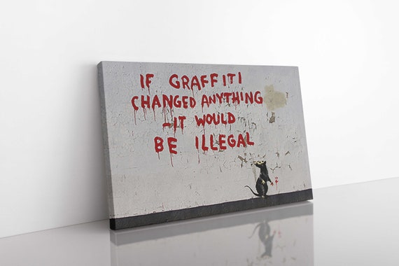 Poster Banksy - If graffiti changed anything