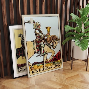 Knight of Cups Canvas Wall Art, Tarot Card Art, Canvas Art Print