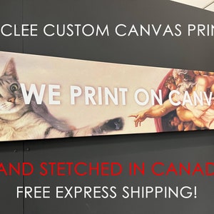 Amazing Custom Canvas Print Wall Art -  Personalized Photo or Image On Canvas. Fast Turnaround.